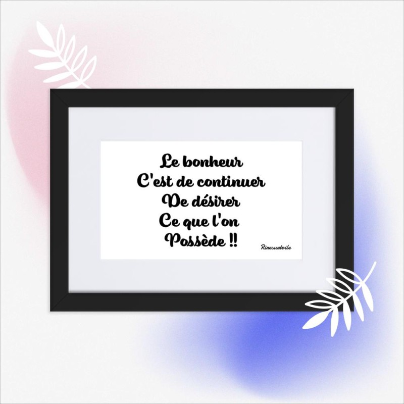 Poster en Papier Mat Encadré