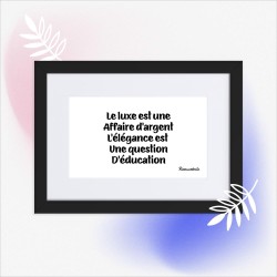 Poster en Papier Mat Encadré
